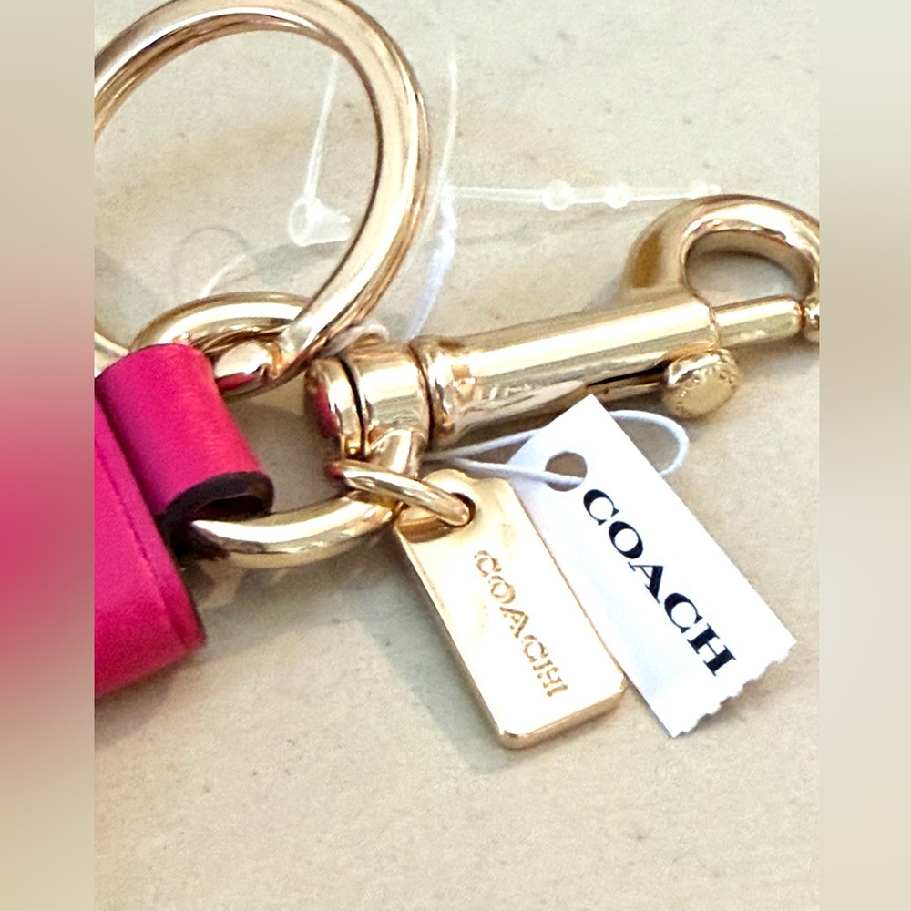 Coach Keychain with Pink and Gold Details - Picture 7 of 9